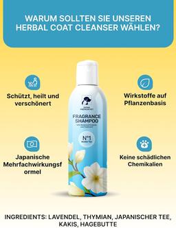 Aromatic Cat & Dog Shampoo with Floral-Fruity Aroma | Dog & Cat Shampoo with Reduced Acidity of pH 5.5 | Suitable for Puppies and Kittens as well | For Shiny Long-Hair | 250 ml