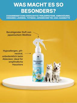 Aroma Spray Balm | Leave-in Care Spray for Cats & Dogs | Detangles Fur & Gives Shine | White Tea Fragrance 200 ml