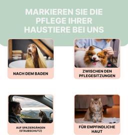 Aroma-Spray-Balsam für Katzen & Hunde | Leave-in Hundeshampoo & Katzenshampoo mit pflegendem Balsam-Effekt | Hundeshampoo Langhaar für Entwirrtes, Glänzendes Fell | Rose Duft, 200 ml