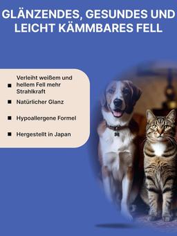 Hundeshampoo für weißes Fell bei Katzen & Hunden | Aufhellendes Shampoo | Sanftes Pflege | Hundeshampoo Sensitiv für Empfindliche Haut | 300 ml
