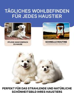 Hundeshampoo für weißes Fell bei Katzen & Hunden | Aufhellendes Shampoo | Sanftes Pflege | Hundeshampoo Sensitiv für Empfindliche Haut | 300 ml