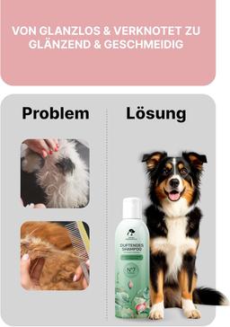 Shampoing pour Chien et Chat-275 ML | Shampoing pour Chien Peau Sensible pH 5.5 | Shampoing Chien Poils Longs et Shampoing pour Chat pour Pelage Brillant et Soyeux | Parfum de Roses
