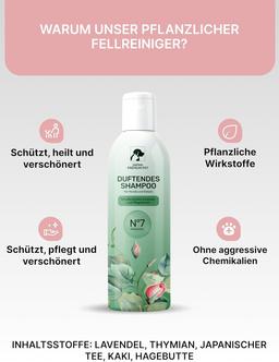 Shampoing pour Chien et Chat-275 ML | Shampoing pour Chien Peau Sensible pH 5.5 | Shampoing Chien Poils Longs et Shampoing pour Chat pour Pelage Brillant et Soyeux | Parfum de Roses