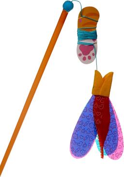 Cat Toy | Interactive Cat Fishing Rod | Teaser Wall with Fish | Unpredictable Movement | For Cats