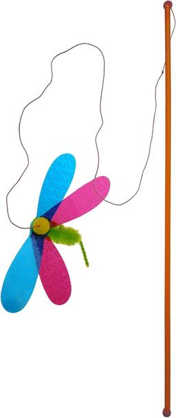 Cat Toy | Interactive Cat Fishing Rod | Teaser Angel with Bee | Unpredictable Movement | For Cats