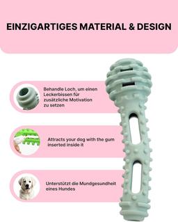Dog Toothbrushes Toy 2-in-1 - Chew Toy for Teeth Cleaning & Gum Massage - Interactive Dental Care for Dogs - Robust & Durable for Daily Dental Care