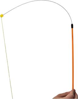 Cat Toy for Cats, Interactive Cat Fishing Rod with Extendable Spin Rod, Bird Orange, Activity Toy for Home Cats, Activates Hunting Instinct and Movement