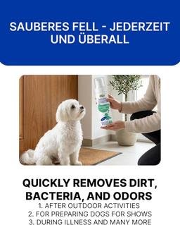 Foam Shampoo for Dogs - Gentle Cleansing, No Rinsing, For All Dogs