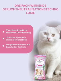 Geruchsneutralisierende Flüssigkeit | Packlin Flüssigkeit mit Rosa-Blüten-Duft | 3-fache Geruchsbeseitigung | Langanhaltende Frische dank Top-Drip-Technologie | 400 ml