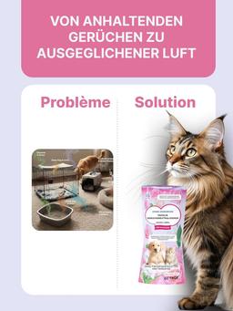 Geruchsneutralisierende Flüssigkeit | Packlin Flüssigkeit mit Rosa-Blüten-Duft | 3-fache Geruchsbeseitigung | Langanhaltende Frische dank Top-Drip-Technologie | 400 ml