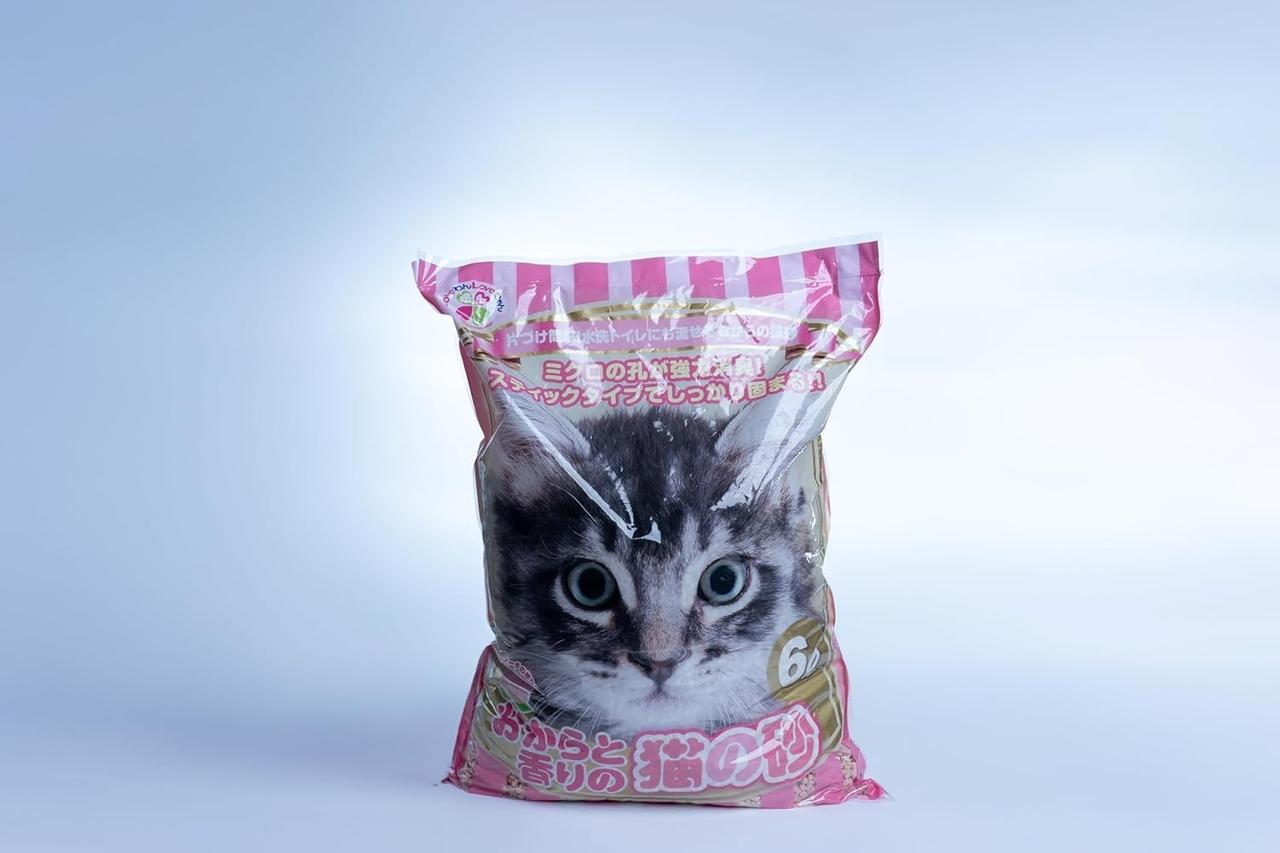 Tofu Cat Litter Clumping Litter with Peach Scent - Vegetable Cat Litter Made of Okara (Soybean Fiber) and Starch, Extra Absorbent, Low Dust, Strong Odour Control, for Cat Litter Tray