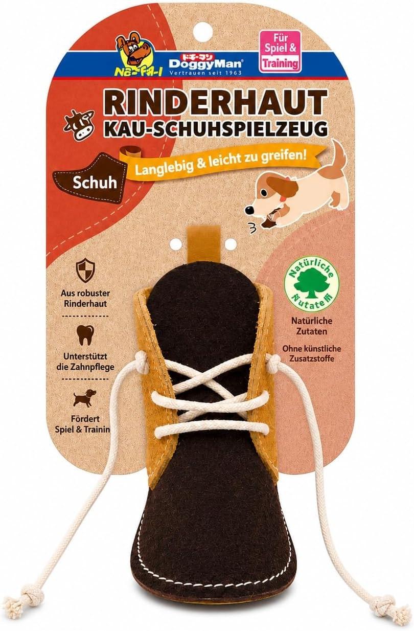 Leather Dog Toy Boots for Small and Mini Dogs Robust & Bite Resistant Dental Care & Gum Massage Chew Toy for Training & Behavior Correction