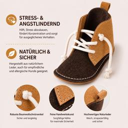 Leather Dog Toy Boots for Small and Mini Dogs Robust & Bite Resistant Dental Care & Gum Massage Chew Toy for Training & Behavior Correction