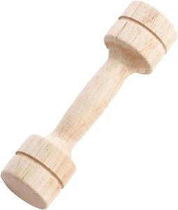 Dog Training Toy Wooden Dumbbell SS 11 cm - Anti-Chew Toy for Dogs, Natural Wood, Behavior Training, Stress Relief, Robust, for Small Dogs