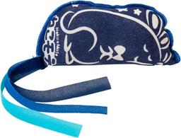 Matatabi - Cuscino per gatti con effetto scoppiettante e nastri, interattivo per gatti con Silvervine, giocattolo per mordere e calci, antistress, 14 × 6,5 cm