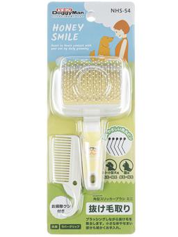 Cepillo liso con gotitas para eliminar la caída del cabello para perros y gatos, completo con peine, universal, para cabello largo y corto. 4