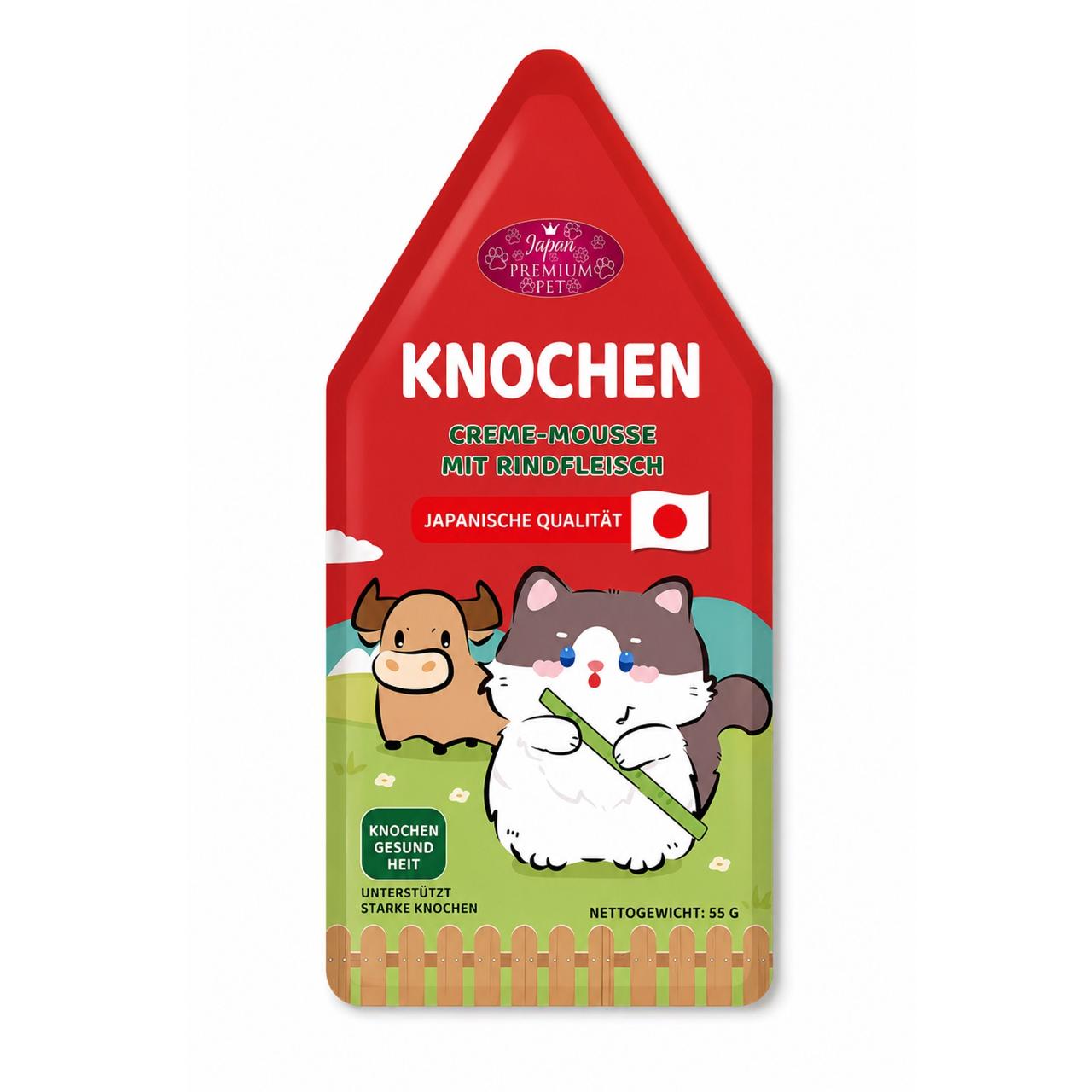 Katzen Creme Mousse – Thunfisch (Maguro) & Kalb, funktionales Nassfutter zur Unterstützung der Gelenke & Beweglichkeit, 