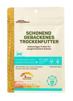Ofengebackenes Trockenfutter für ausgewachsene Katzen 500 g
