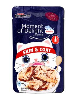 „Moment des Glücks“ Nassfutter Katzen Thunfisch, Premium Rezeptur für Augen & Fellpflege, getreidefrei, saftig, hochwert