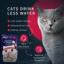 „Moment des Glücks“ Nassfutter Katzen Thunfisch, Premium Rezeptur für Augen & Fellpflege, getreidefrei, saftig, hochwert