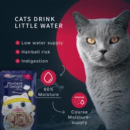 Nassfutter für Katzen „Moment des Glücks“ mit Sardine & Thunfisch, funktionale Rezeptur für Fellpflege, getreidefrei, sa