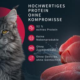 Nassfutter für Katzen „Moment des Glücks“ mit Sardine & Thunfisch, funktionale Rezeptur für Fellpflege, getreidefrei, sa