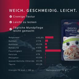 Nassfutter für Katzen „Moment des Glücks“ mit Krabbe & Thunfisch, für Mundhygiene, getreidefrei, saftig, hochwertig, Pre