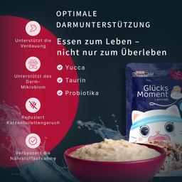 Nassfutter für Katzen „Moment des Glücks“ mit Garnelen & Bonito Thunfisch, Verdauung unterstützen, getreidefrei, saftig,