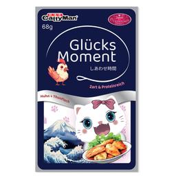 Katzen Nassfutter „Moment des Glücks“ – Thunfisch & Huhn mit Bonito, Premium Katzenfutter im Beutel, getreidefrei, für s