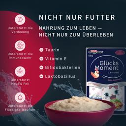 Katzen Nassfutter „Moment des Glücks“ – Thunfisch & Huhn mit Bonito, Premium Katzenfutter im Beutel, getreidefrei, für s