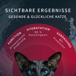 Katzen Nassfutter „Moment des Glücks“ – Thunfisch & Huhn mit Bonito, Premium Katzenfutter im Beutel, getreidefrei, für s