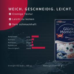 Katzen Nassfutter „Moment des Glücks“ – Thunfisch & Krabbe mit Bonito, Premium Katzenfutter im Beutel, für sterilisierte