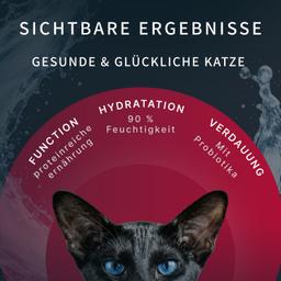 Katzen Nassfutter „Moment des Glücks“ – Thunfisch & Krabbe mit Bonito, Premium Katzenfutter im Beutel, für sterilisierte