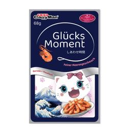 Katzen Nassfutter „Moment des Glücks“ – Thunfisch & Garnelen mit Bonito, Premium Katzenfutter im Beutel, für sterilisier