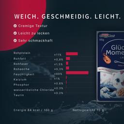Katzen Nassfutter „Moment des Glücks“ – Thunfisch & Garnelen mit Bonito, Premium Katzenfutter im Beutel, für sterilisier