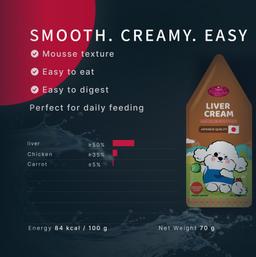 Hunde Creme-Mousse Hühnerleber & Gemüse, weicher Hundesnack, funktional für Immunsystem Unterstützung, Welpen & Hunde, H
