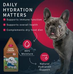 Hunde Creme-Mousse Hühnerleber & Gemüse, weicher Hundesnack, funktional für Immunsystem Unterstützung, Welpen & Hunde, H