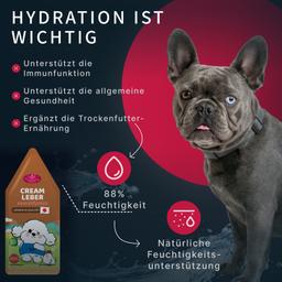 Hunde Creme-Mousse Hühnerleber & Gemüse, weicher Hundesnack, funktional für Immunsystem Unterstützung, Welpen & Hunde, H
