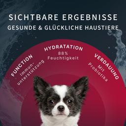 Hunde Creme-Mousse Hühnerleber & Gemüse, weicher Hundesnack, funktional für Immunsystem Unterstützung, Welpen & Hunde, H