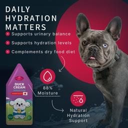 Hunde Creme-Mousse Ente & Gemüse, Hundesnack weich, funktional für Harnwege, Welpen & Hunde, hochwertig, Hundeleckerli 7