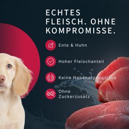 Hunde Creme-Mousse Ente & Gemüse, Hundesnack weich, funktional für Harnwege, Welpen & Hunde, hochwertig, Hundeleckerli 7