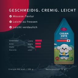 Hunde Creme-Mousse Ente Leber & Gemüse, Hundesnack weich, für Haut & Fell Unterstützung, Welpen & Hunde, hochwertig, Hun