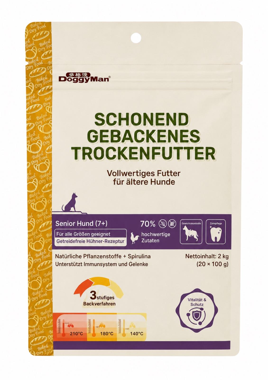 Ofengebackenes Trockenfutter für Senioren 2 kg