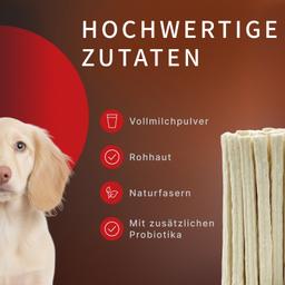 Dental Sticks für Hunde – Milch-Kaustangen mit Laktobakterien zur Vorbeugung von Zahnstein und Zahnbelag, Größe S, 80 g