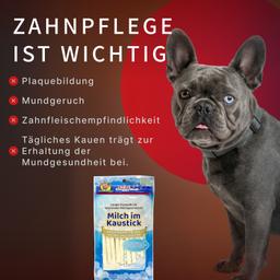 Dental Sticks für Hunde – Milch-Kaustangen mit Laktobakterien zur Vorbeugung von Zahnstein und Zahnbelag, Größe S, 80 g