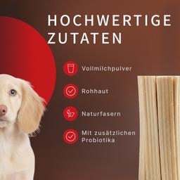 Dental Sticks für Hunde – Milch-Kaustangen mit Laktobakterien zur Vorbeugung von Zahnstein und Zahnbelag, Größe M, 80 g
