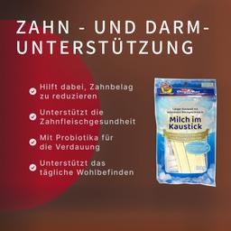 Dental Sticks für Hunde – Milch-Kaustangen mit Laktobakterien zur Vorbeugung von Zahnstein und Zahnbelag, Größe M, 80 g