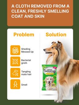 Toallitas champú para Perros con baño exprés sin agua con colágeno y placenta, 15 Uds. 6