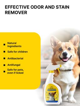 Destructeur naturel des odeurs fortes des toilettes pour chiens, 270 ml 3