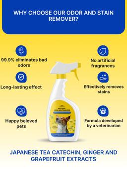Destructeur naturel des odeurs fortes des toilettes pour chiens, 270 ml 8